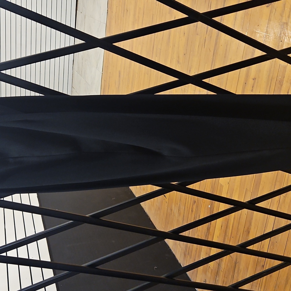 Elegant Black Long Coat with Satin Lapels - Picture 4 of 4
